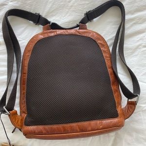 Jack Georges Leather Voyager Small Convertible Backpack